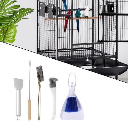 Bird cage brush set - cage,